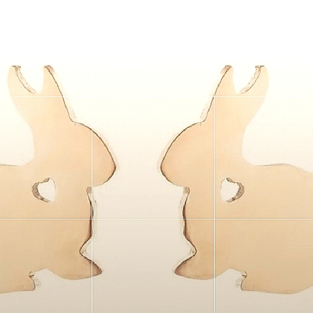 Bunny Rabbit Stud Earrings Goldtone Stainless Steel NEW